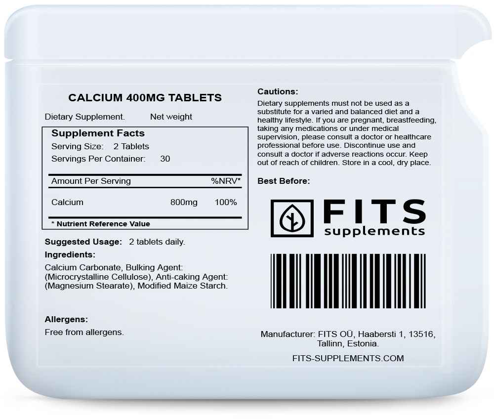 Calcium 400mg 60 tablets