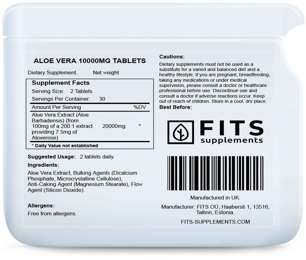 Aloe Vera 10000mg 60 tablets