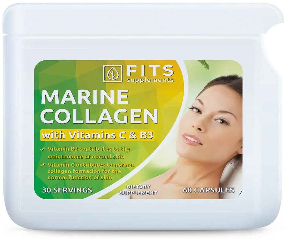 Marine Collagen, Vitamin C and Vitamin B3 60 capsules