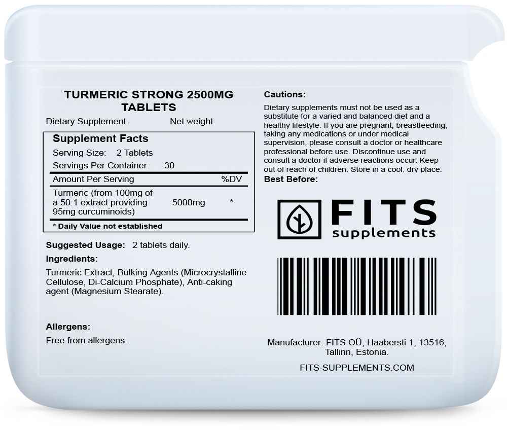 Turmeric Strong 2500mg 60 tablets