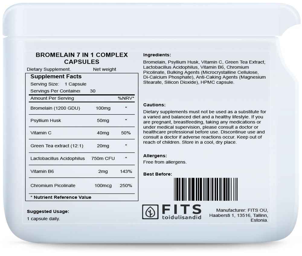 Bromelain 7 in 1 Complex 30 capsules