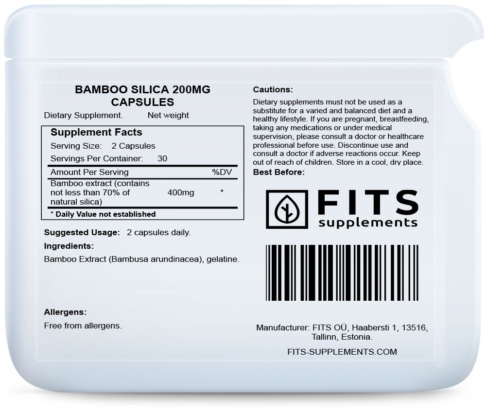 Bamboo Silica 200mg 60 capsules