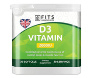 Vitamin D3 2000IU 30 softgels - FITS Dietary Supplements