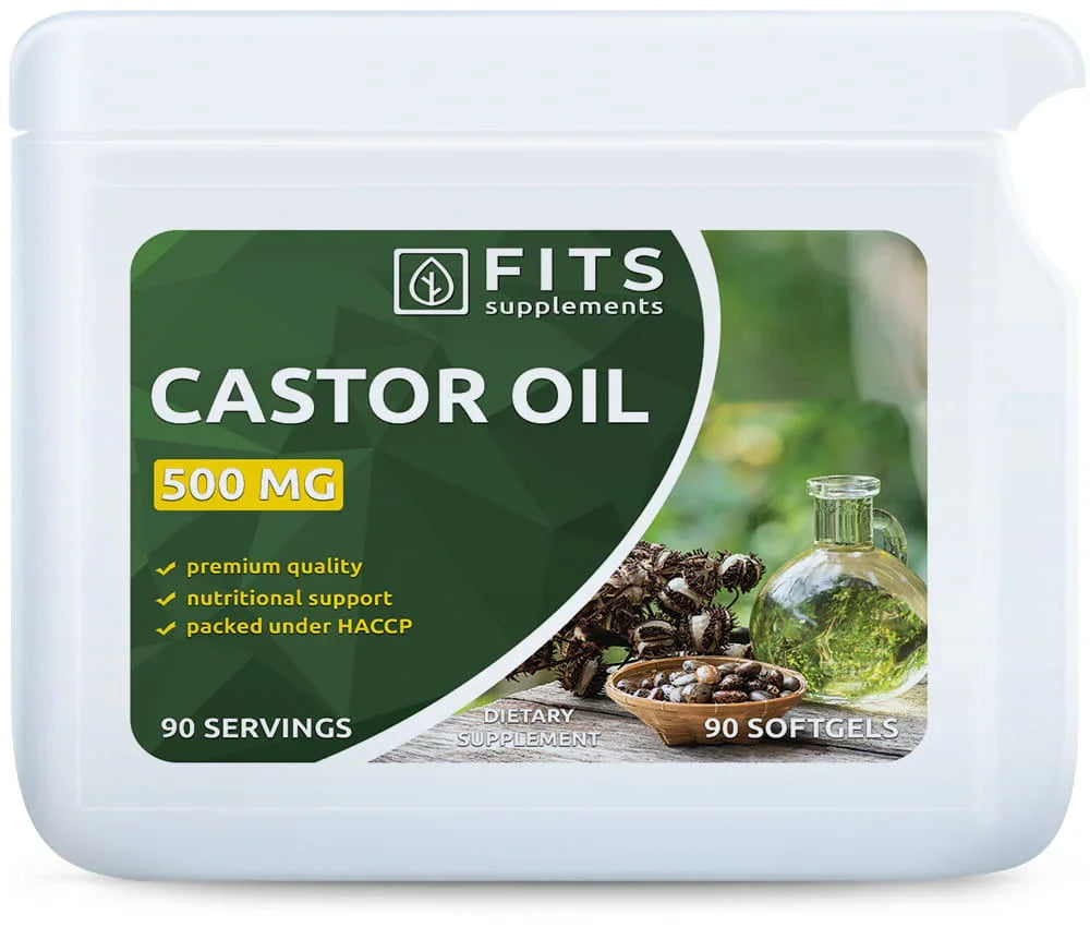 Castor Oil 500mg 90 softgels - FITS Dietary Supplements