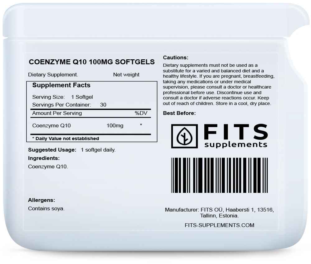 Coenzyme Q10 100mg 30 softgels