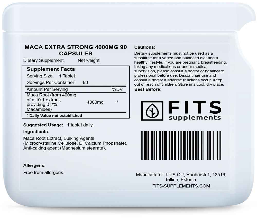 Maca Extra Strong 4000mg 90 capsules