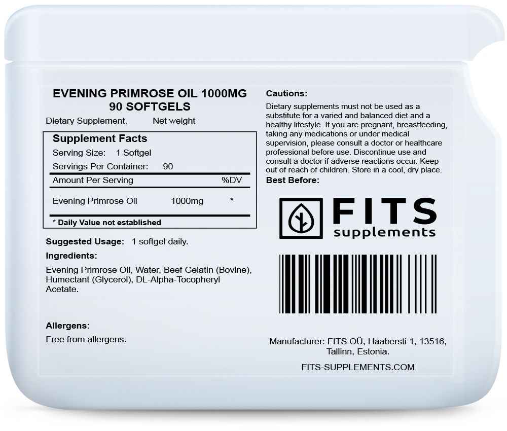 Evening Primrose Oil 1000mg 90 softgels