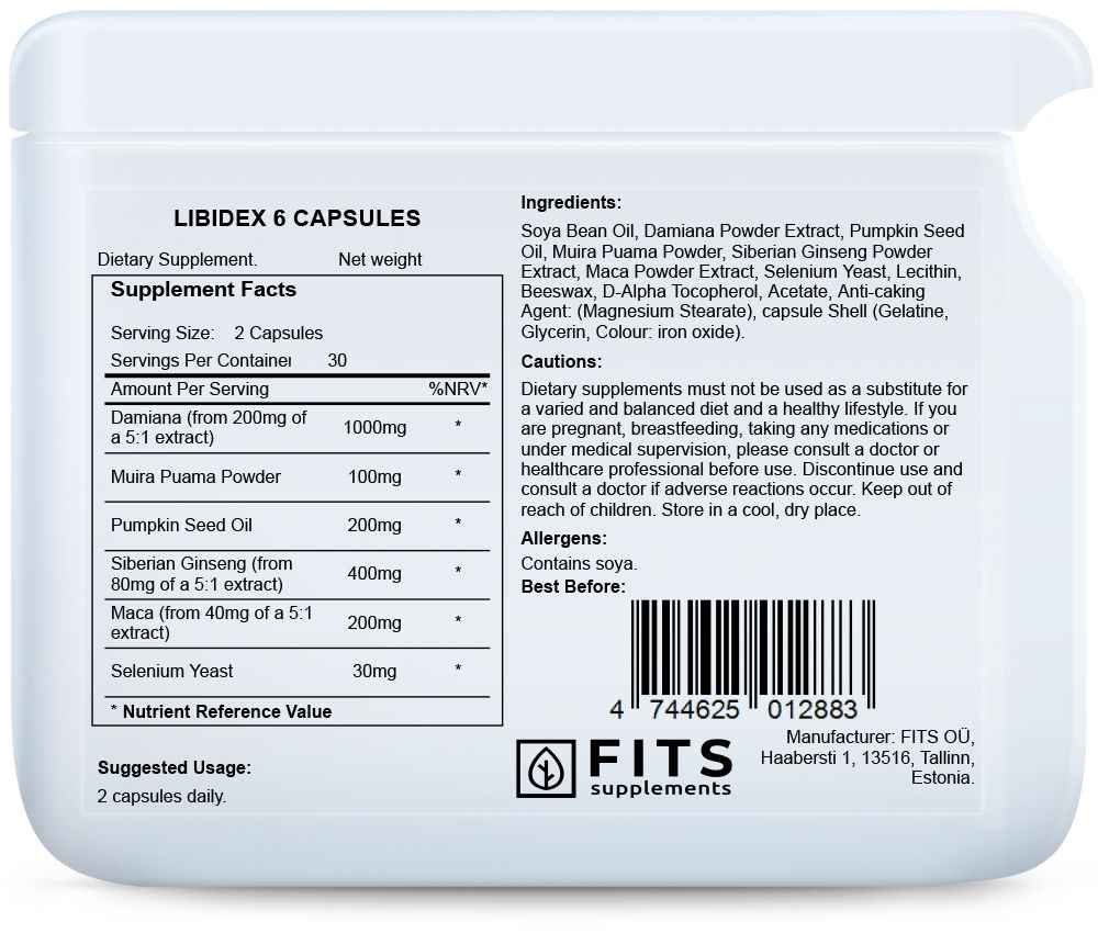 Libidex 6 60 capsules
