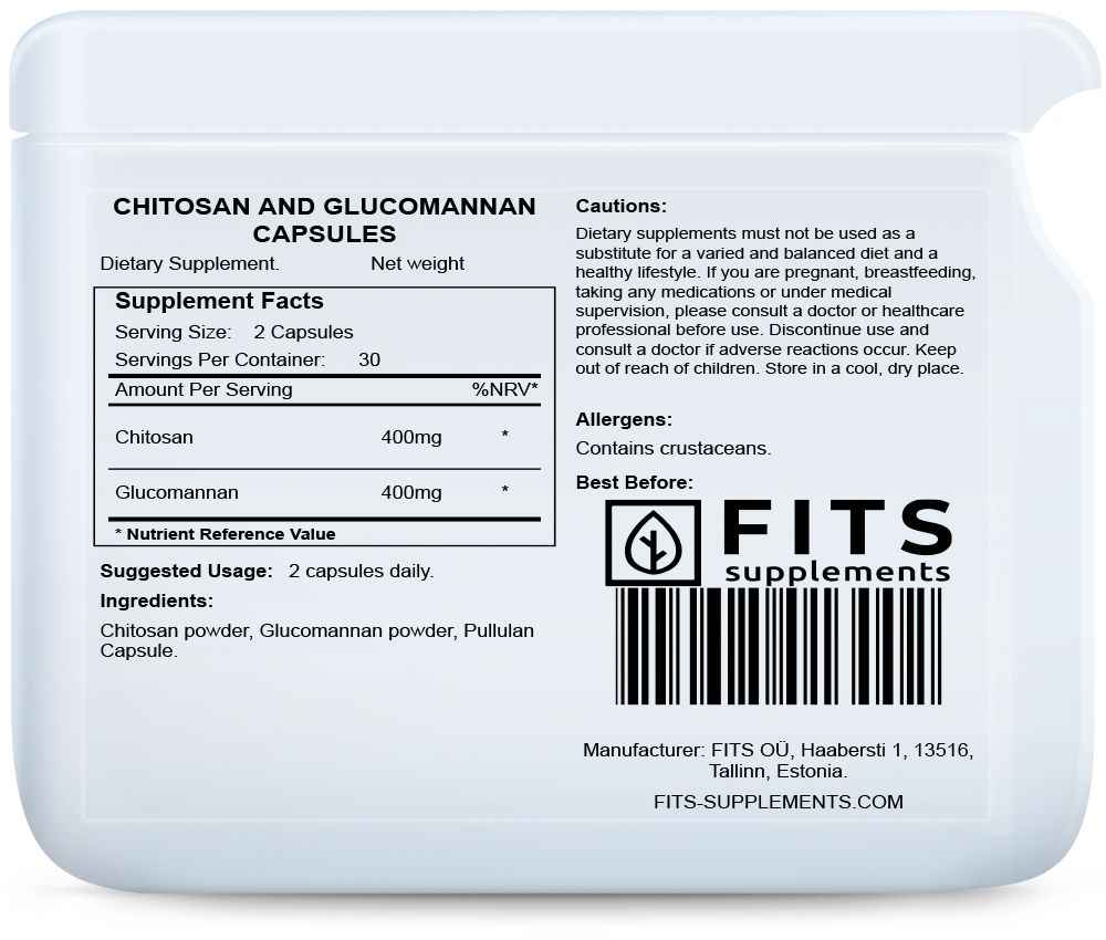 Chitosan and Glucomannan 60 capsules