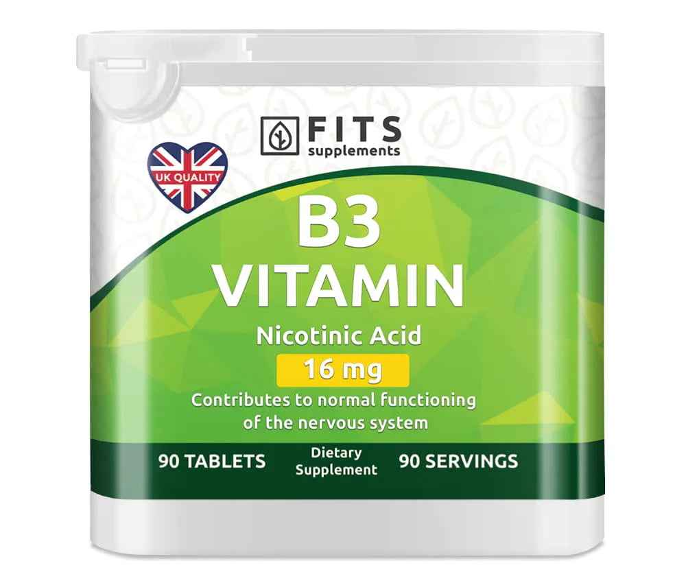 Vitamin B3 16mg (Niacin) 90 tablets