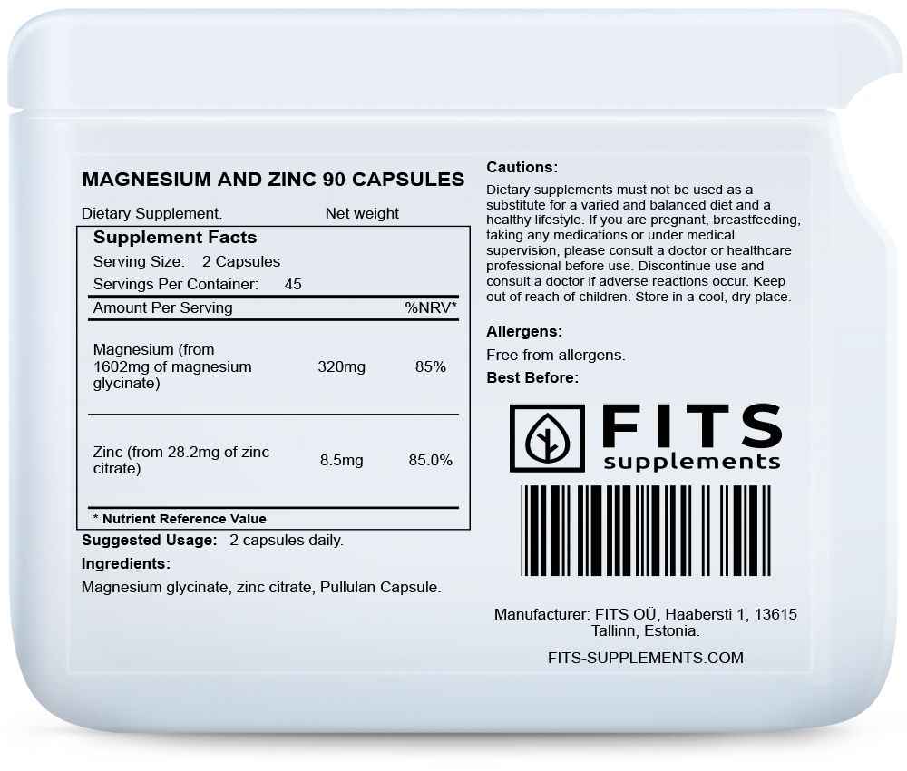 Magnesium and Zinc 90 capsules
