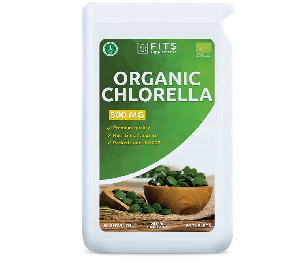 Organic Chlorella 500mg 180 tablets