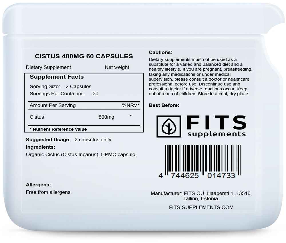Cistus 400mg 60 capsules