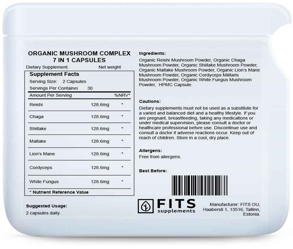 Organic Mushroom Complex 7 in 1 60 capsules
