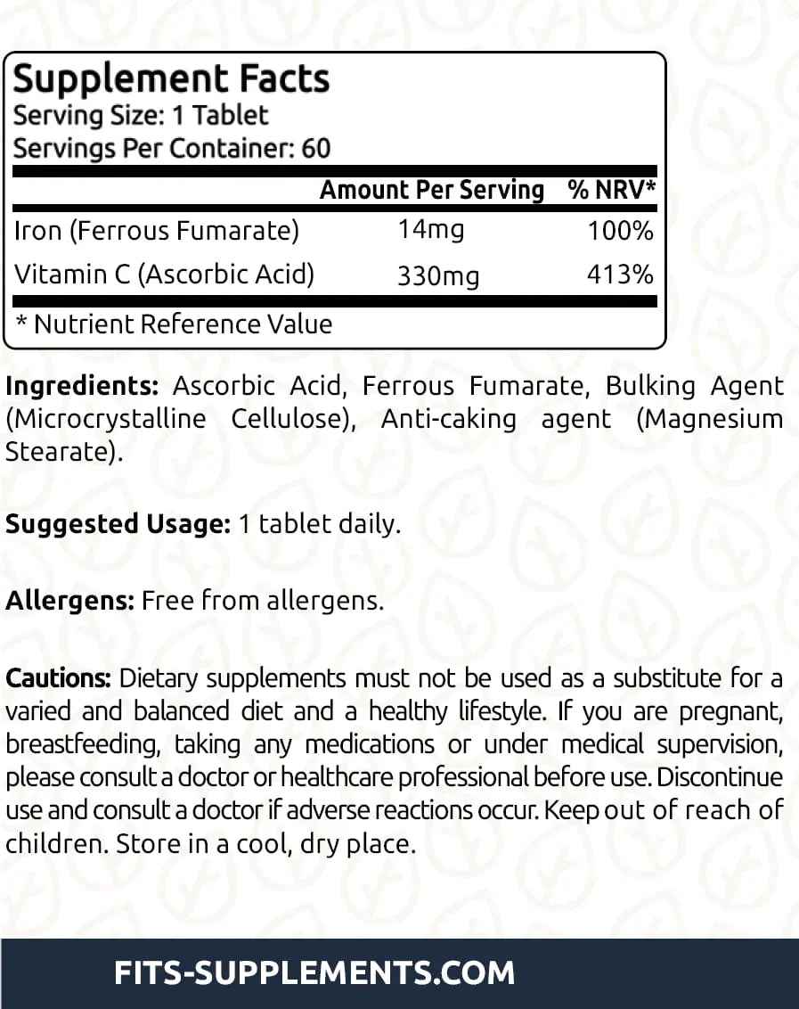 Iron + Vitamin C 60 tablets
