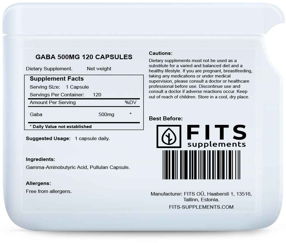 GABA 500mg 120 capsules