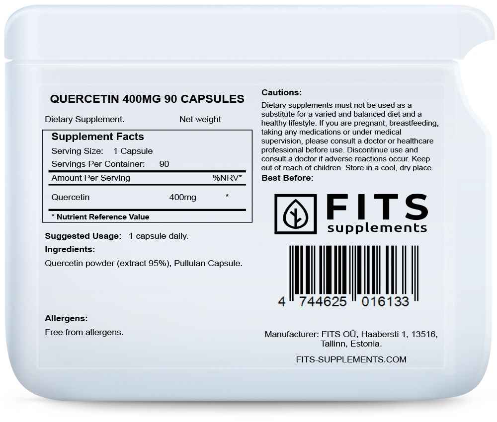 Quercetin 400mg 90 capsules