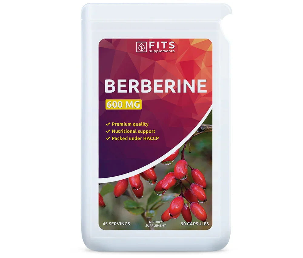 Berberine HCL 600mg 90 capsules - FITS Dietary Supplements