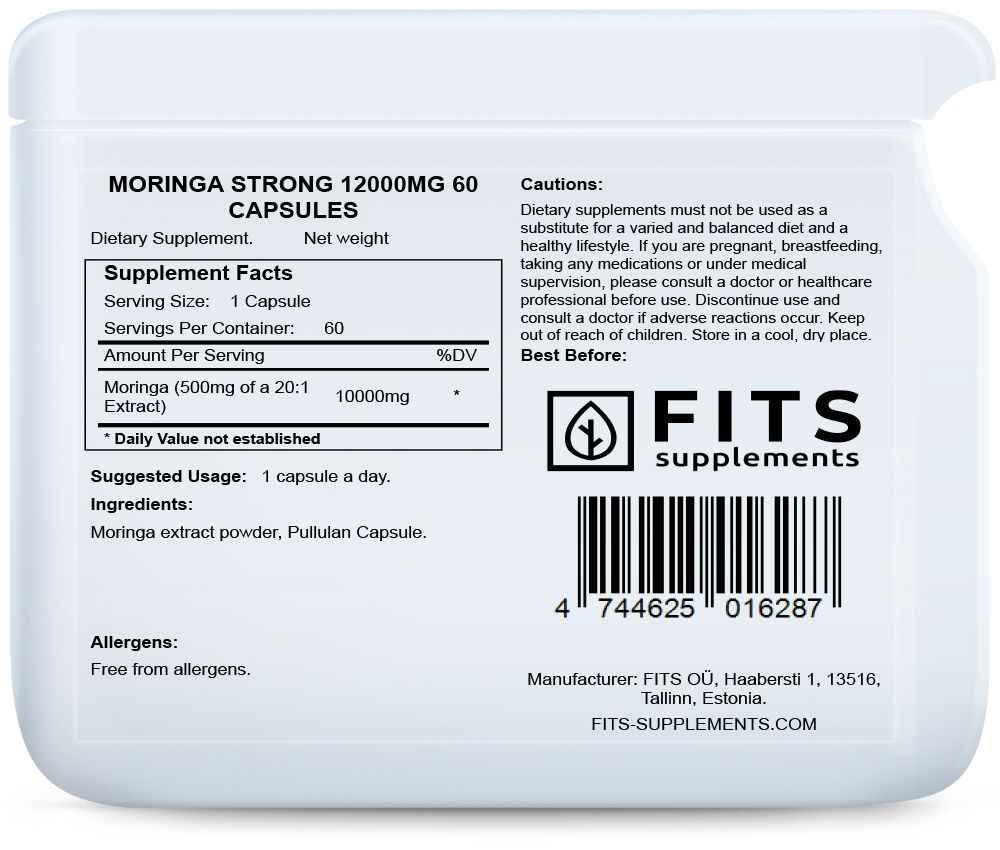 Moringa Strong 12000mg 60 capsules