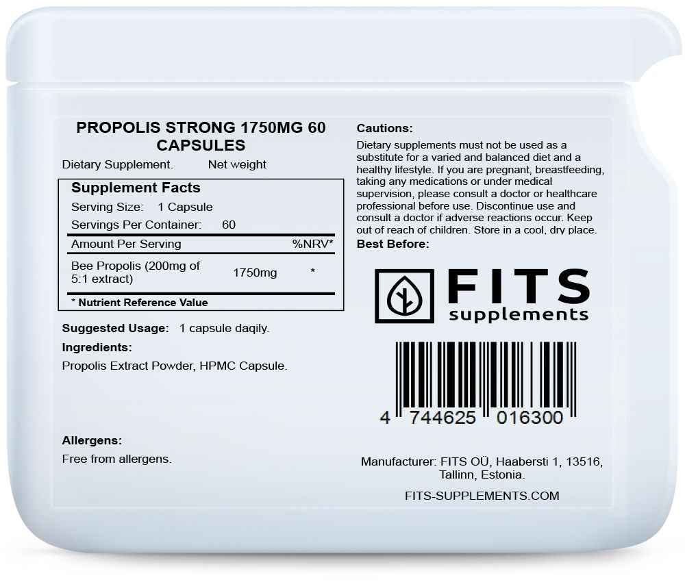 Propolis Strong 1750mg 60 capsules