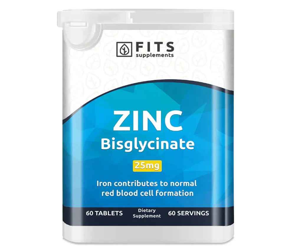 Zinc Bisglycinate 25mg 60 tablets