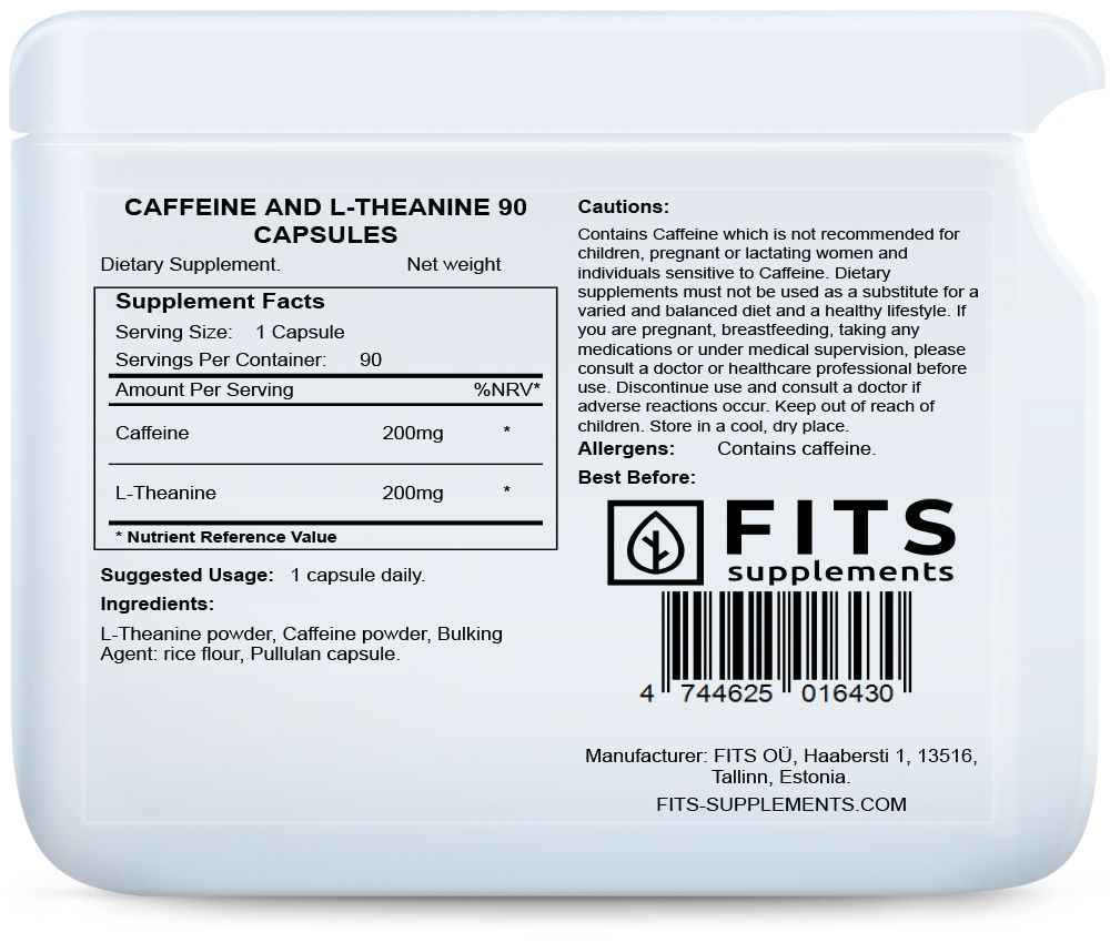 Caffeine and L-Theanine 90 capsules