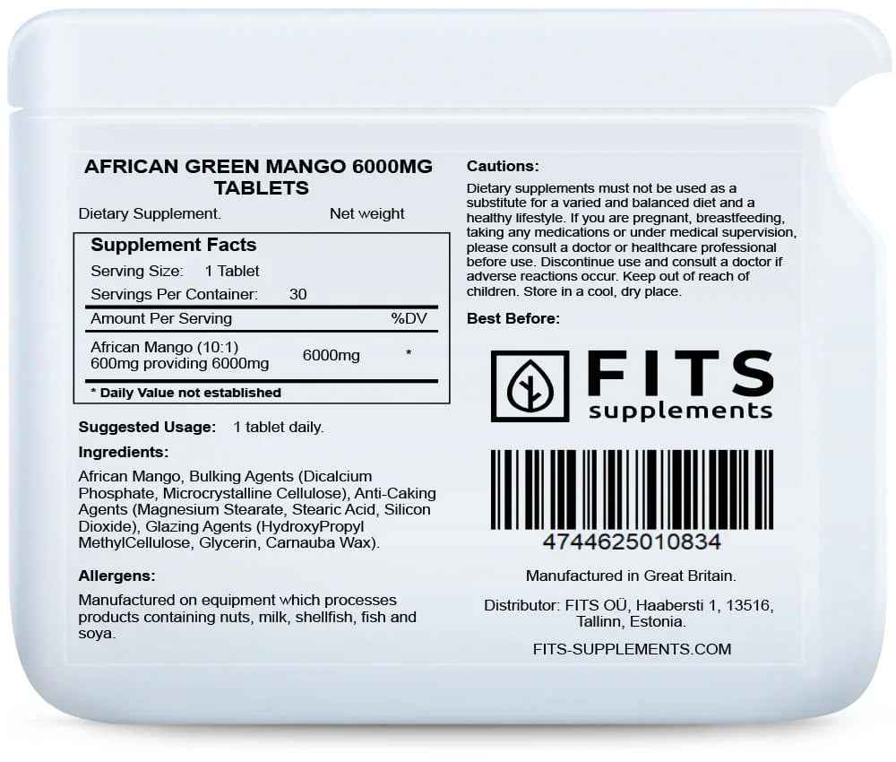 African Green Mango 6000mg 30 tablets