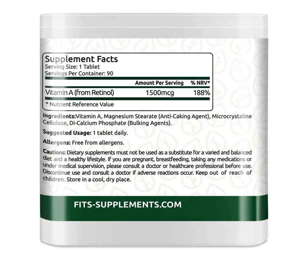 Vitamin A 5000IU 90 tablets