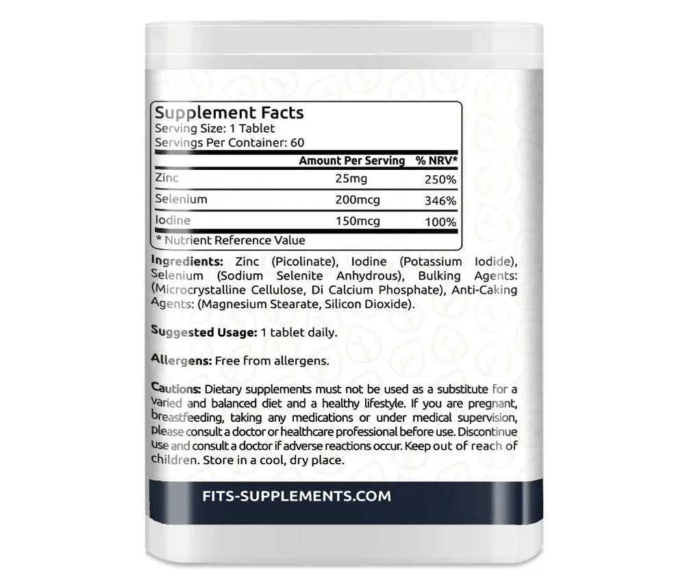 Zinc, Selenium & Iodine 60 tablets