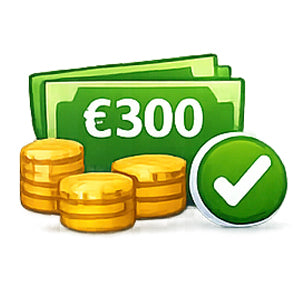 Low minimum order: €300