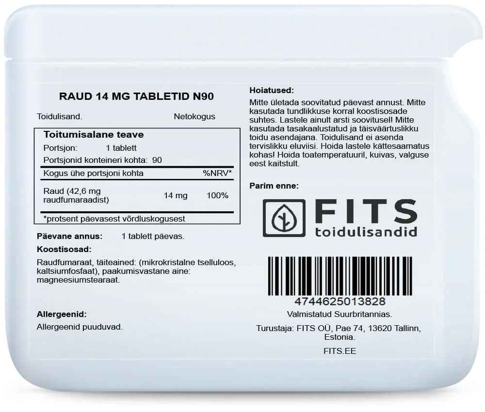 Iron 14mg 90 tablets