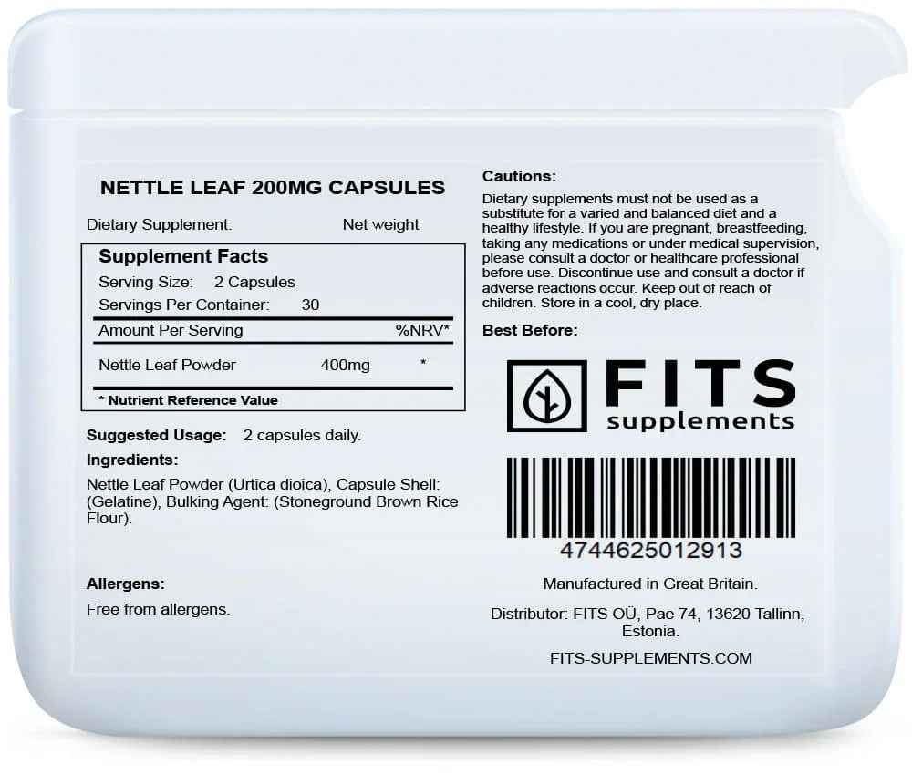 Nettle Leaf 200mg 60 capsules